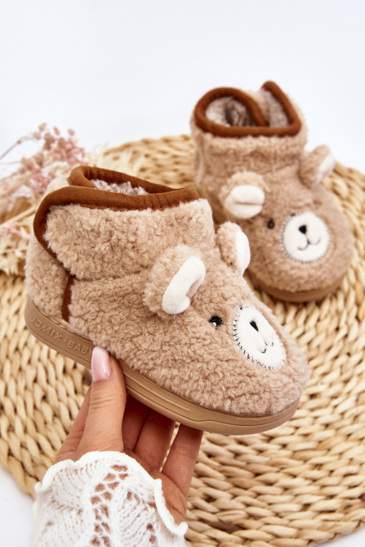 Kinderslofjes warm beige Eberra Kinderslofjes warm beige Eberra