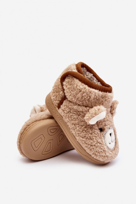 Kinderslofjes warm beige Eberra Kinderslofjes warm beige Eberra