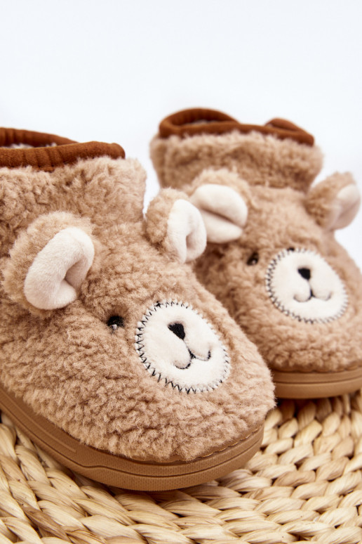Kinderslofjes warm beige Eberra Kinderslofjes warm beige Eberra