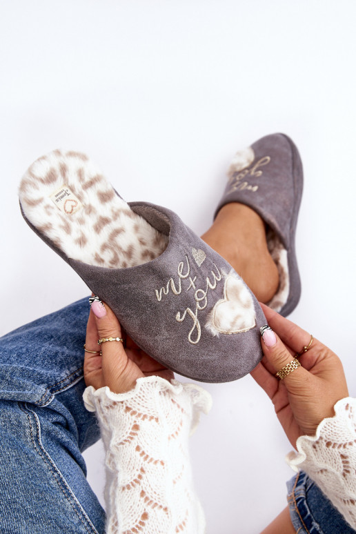 met glans Pantoffels grijs Geraja met glans Pantoffels grijs Geraja