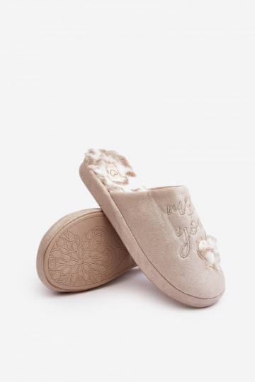met glans Pantoffels beige Geraja