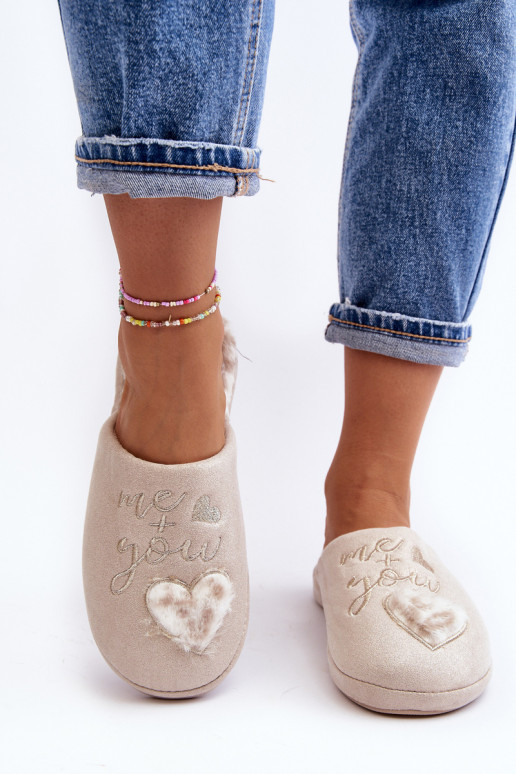 met glans Pantoffels beige Geraja