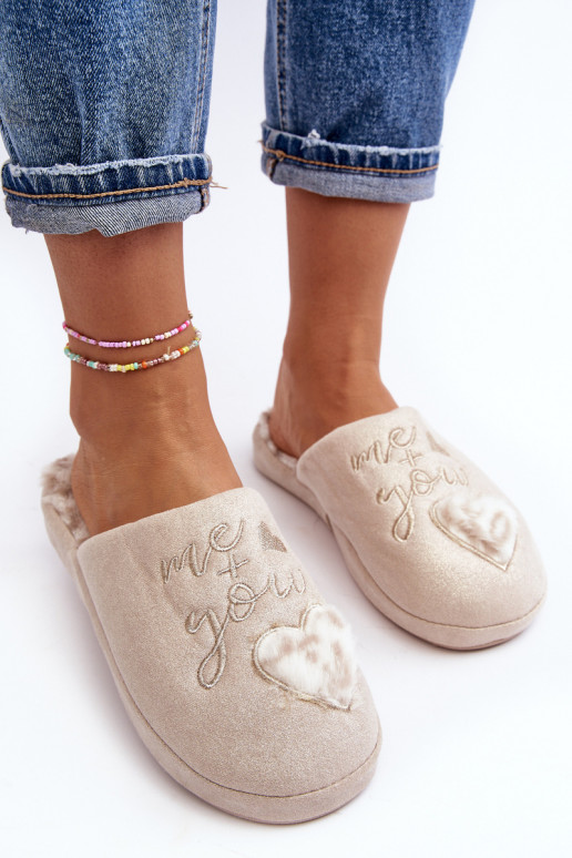 met glans Pantoffels beige Geraja