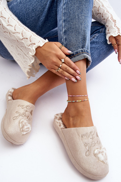 met glans Pantoffels beige Geraja