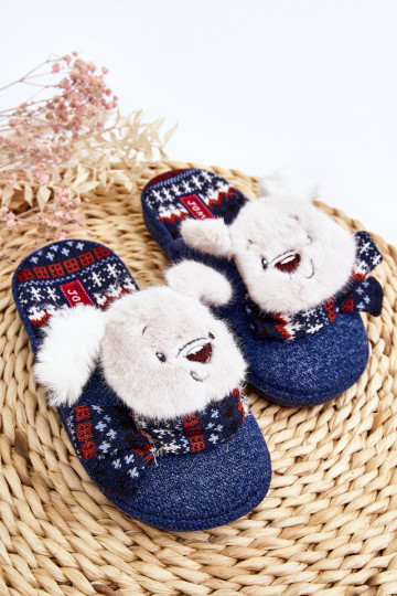 Kinderslofjes donkerblauw kleur Dasca 2