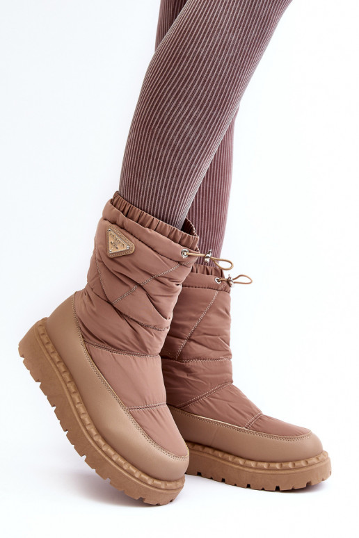 snowboots met een massieve zool beige Lureta