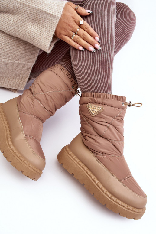 snowboots met een massieve zool beige Lureta