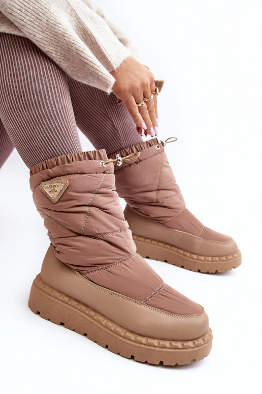 snowboots met een massieve zool beige Lureta