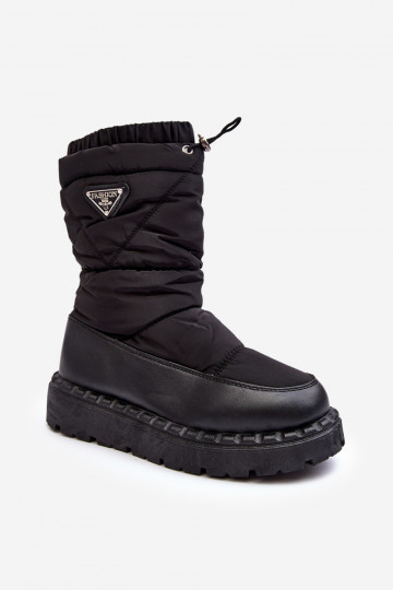 snowboots met massieve zool in zwarte kleur Lureta
