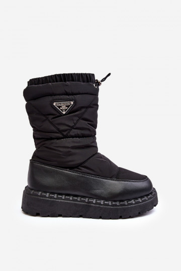 snowboots met massieve zool in zwarte kleur Lureta 2