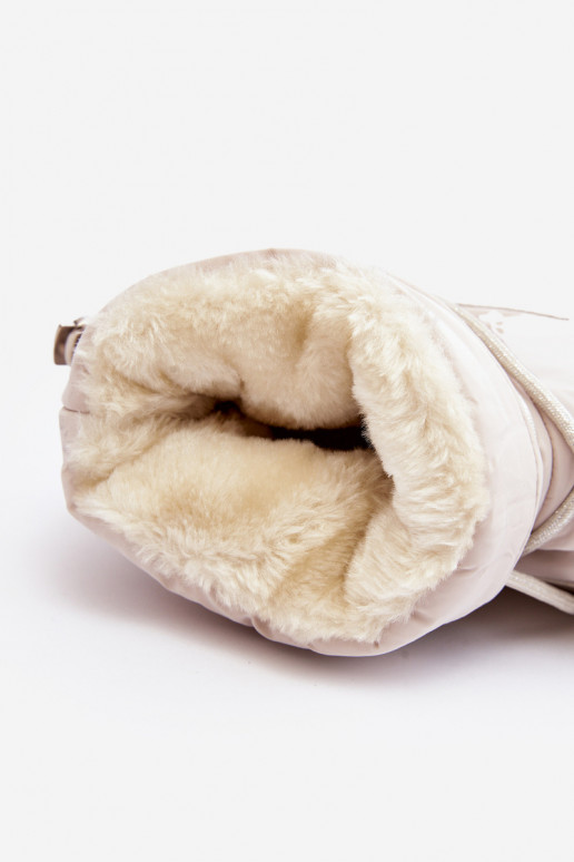 snowboots met plateau en stijlvolle details in beige Fleure snowboots met plateau en stijlvolle details in beige Fleure
