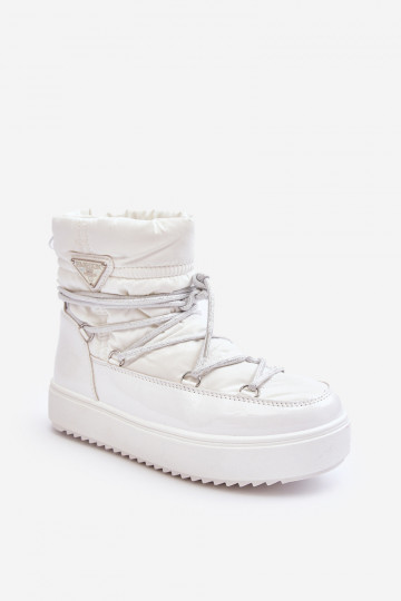 snowboots met plateau en stijlvolle details in witte kleur Fleure
