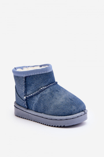 Kinder snowboots Laarzen met glans in de blauwe kleur Sulinne