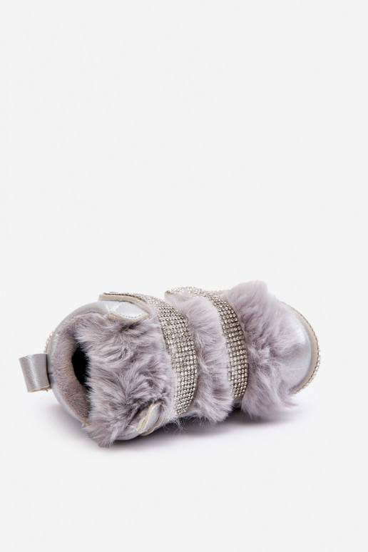 Kindersnowboots verwarmd zilver Leela