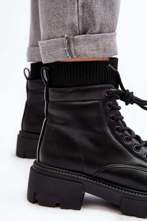 schoenen Dameslaarzen met een sokachtige zool in de kleur zwart Rivella