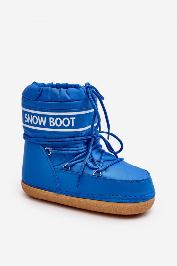 Winterlaarzen met veters blauwe kleur Soia