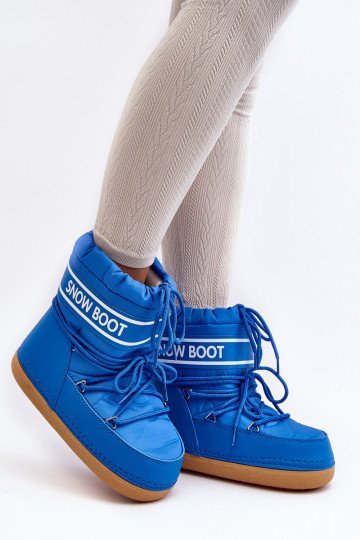 Winterlaarzen met veters blauwe kleur Soia 2