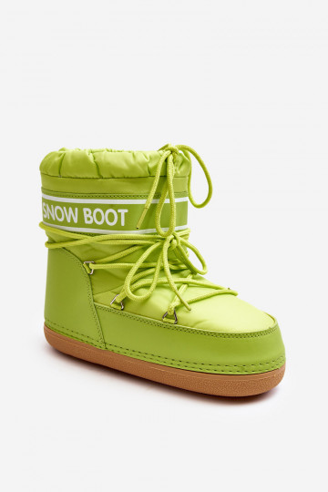 Winterlaarzen met veters in de groene kleur Soia