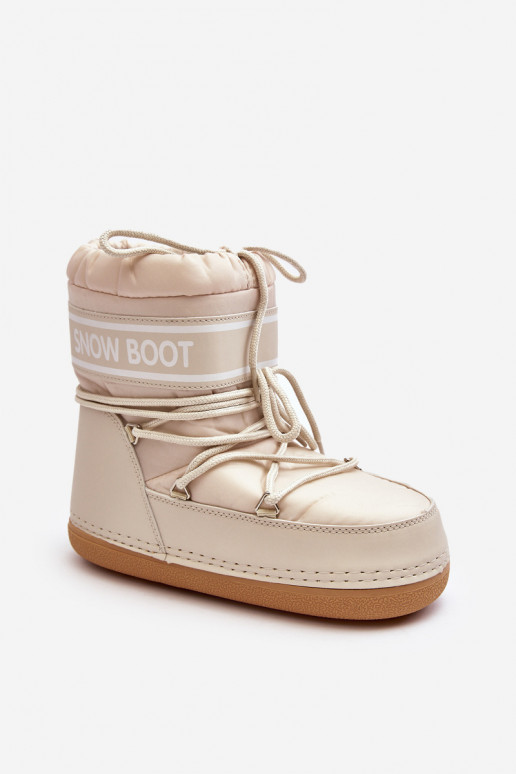 Winterlaarzen met veters beige Soia