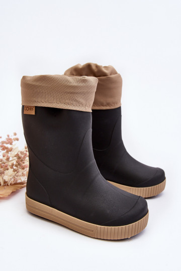 Kinderrubberlaarzen met verwarming Snow Wave Gokids 981 Zwart en beige 2