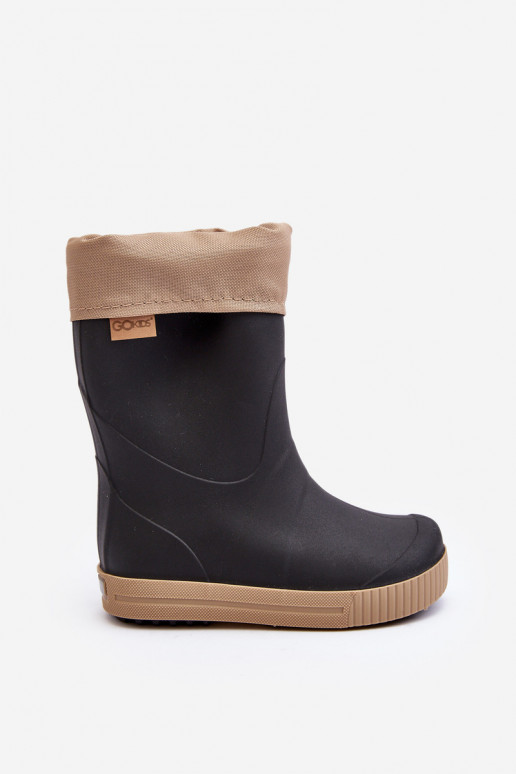 Kinderrubberlaarzen met verwarming Snow Wave Gokids 981 Zwart en beige