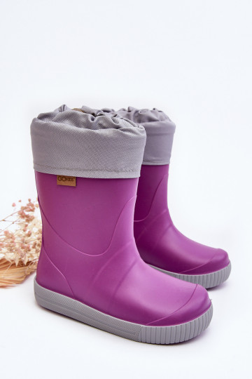 Kinderrubberlaarzen met verwarming Snow Wave Gokids 981 Paars 2