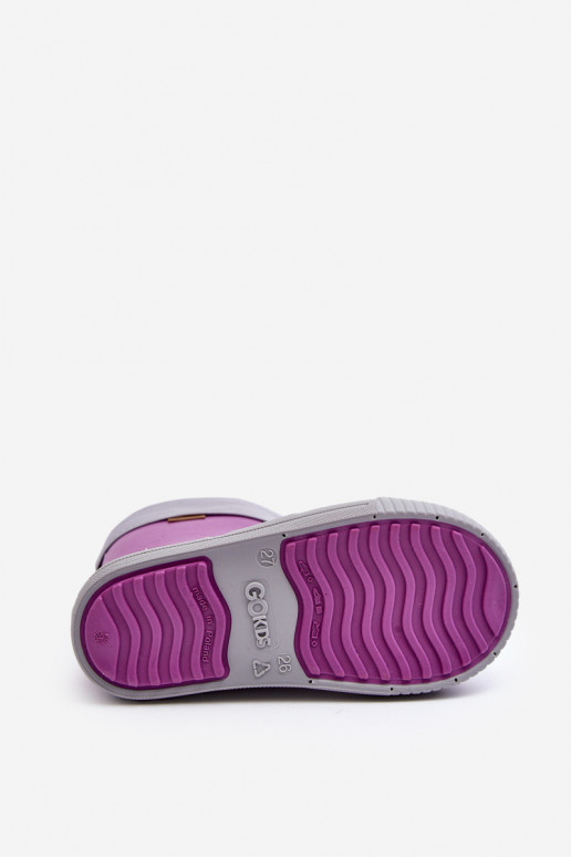 Kinderrubberlaarzen met verwarming Snow Wave Gokids 981 Paars