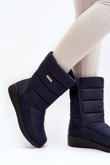 verwarmde snowboots in donkerblauw Calena 2