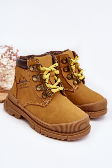 Warme kinderschoenen laarsjes kleur bruin Walter 2