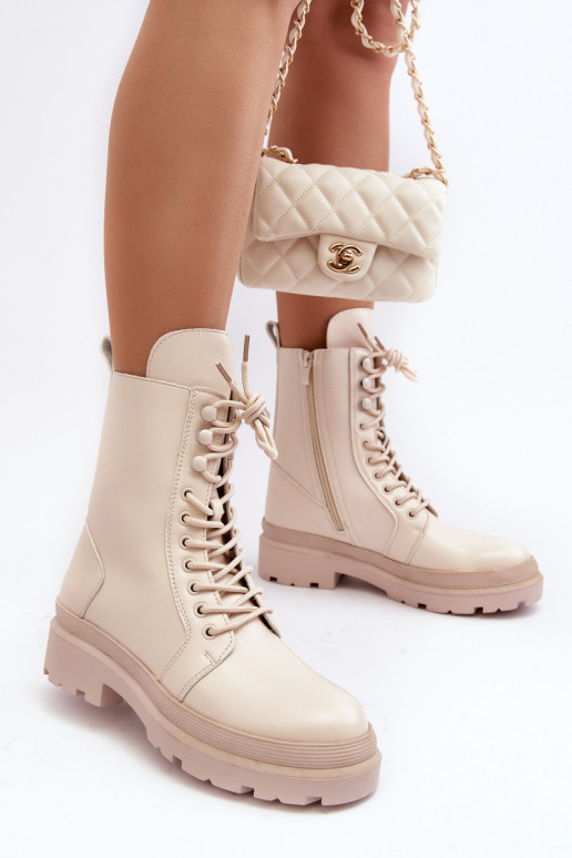 laarzen eco leer ivoorkleur Irande laarzen eco leer ivoorkleur Irande