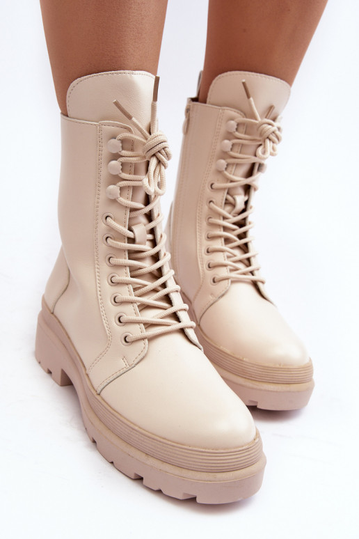 laarzen eco leer ivoorkleur Irande laarzen eco leer ivoorkleur Irande