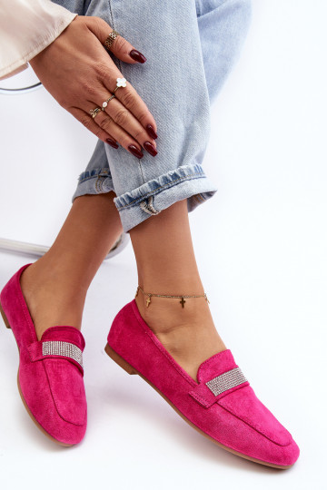 Mocassins met sprankelende oogjes in roze Rarlika 2