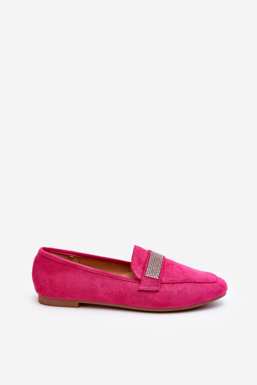 Mocassins met sprankelende oogjes in roze Rarlika