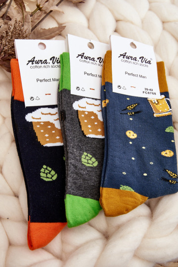 grijsgroene sokken met patroon 2