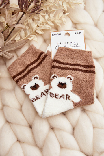 Warme sokken in bruine kleur 2