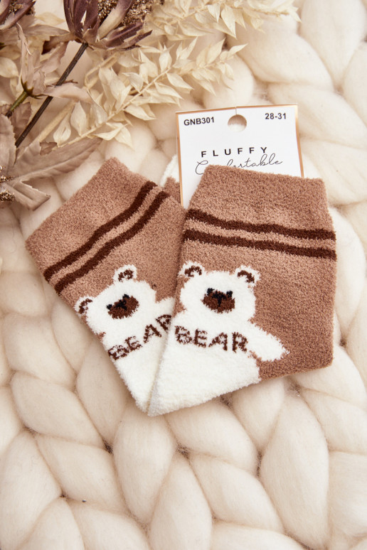 Warme sokken in bruine kleur