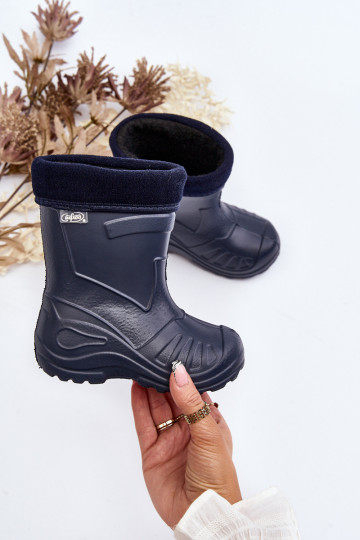 Verwarmde rubberen kinderschoenen Befado 162X103 donkerblauw 2