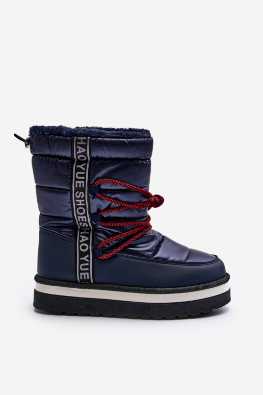 snowboots met stijlvolle details in donkerblauw Lilara snowboots met stijlvolle details in donkerblauw Lilara