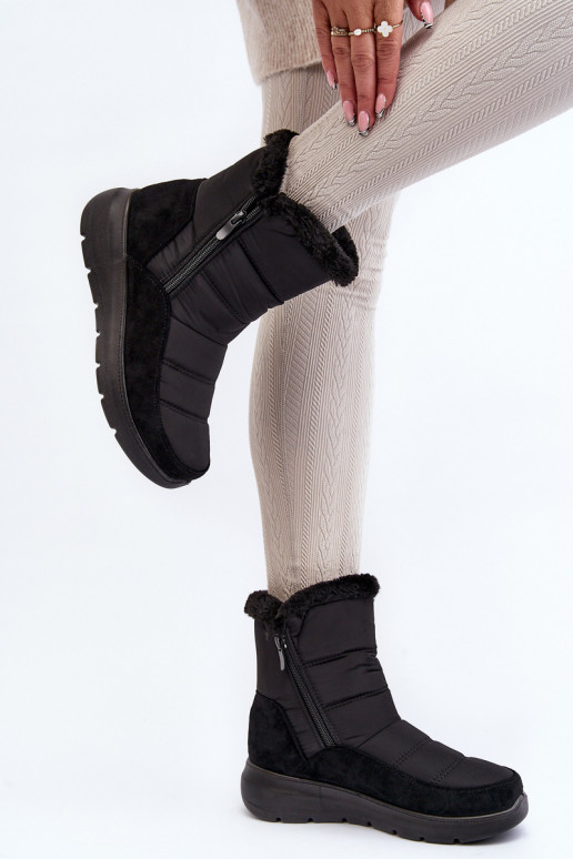 snowboots met bont in zwart Primose snowboots met bont in zwart Primose