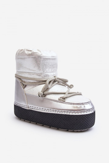 snowboots met stijlvolle details in zilver Toolsa