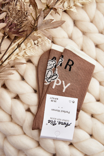 Sokken met de inscriptie I m brown 2