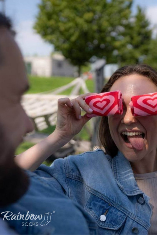 Sokken PAARBOX 2 paar Doos met hartjes Sokken PAARBOX 2 paar Doos met hartjes