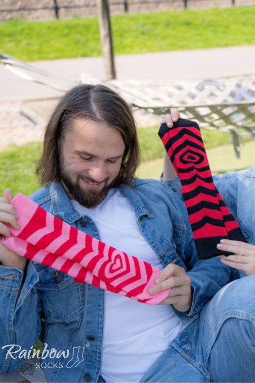 Sokken PAARBOX 2 paar Doos met hartjes Sokken PAARBOX 2 paar Doos met hartjes