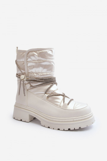 Warme snowboots in de witte kleur Rilana