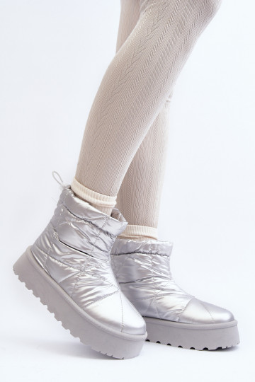 snowboots met plateau in zilverkleur Fionia 2