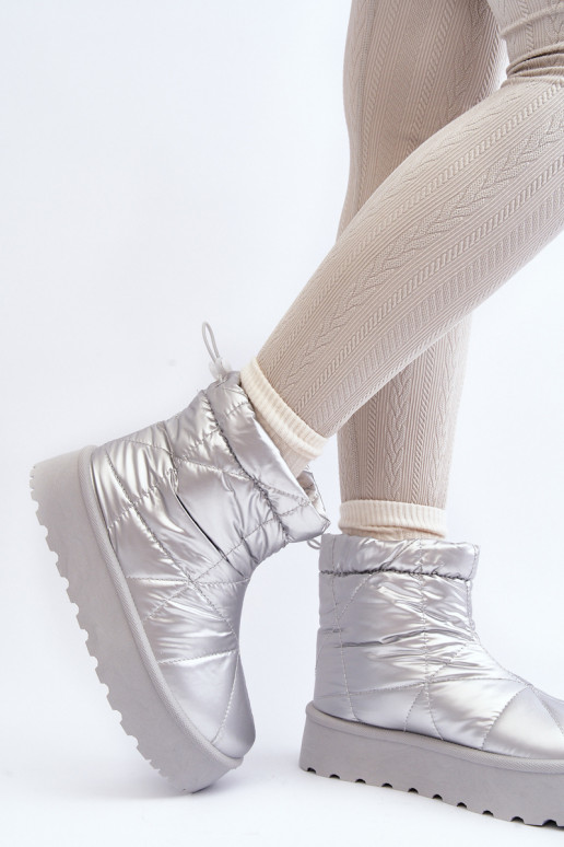 snowboots met plateau in zilverkleur Fionia snowboots met plateau in zilverkleur Fionia