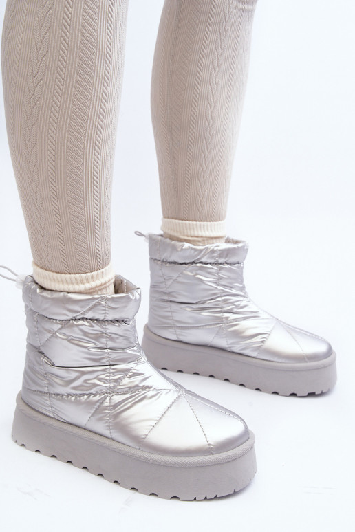 snowboots met plateau in zilverkleur Fionia snowboots met plateau in zilverkleur Fionia