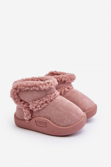 Kindersnowboots met zelfklevende sluitingen in roze kleur Unitia