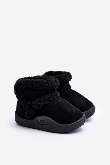 Kindersnowboots met zelfklevende sluitingen in de kleur Unitia zwart