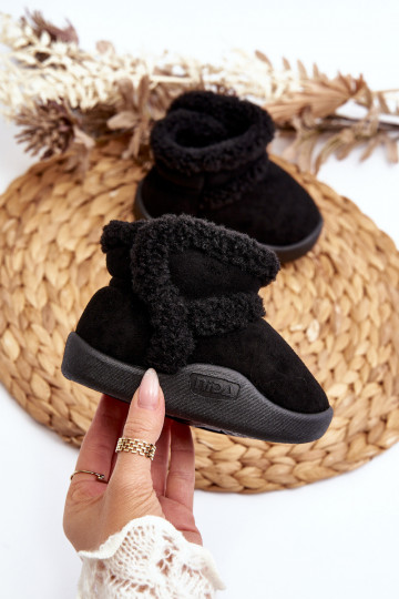 Kindersnowboots met zelfklevende sluitingen in de kleur Unitia zwart 2